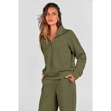 PRETTYGARDEN Women's Cozy Long Sleeve Lounge Set