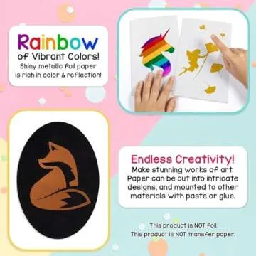 Versatile Hygloss Metallic Foil Paper Sheets for Crafts