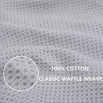 Homaxy 100% Cotton Waffle Weave Kitchen Dish Cloths, Ultra Soft Absorbent Quick Drying Dish Towels, ...