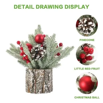 Mini Tabletop Christmas Tree for Festive Home Decor