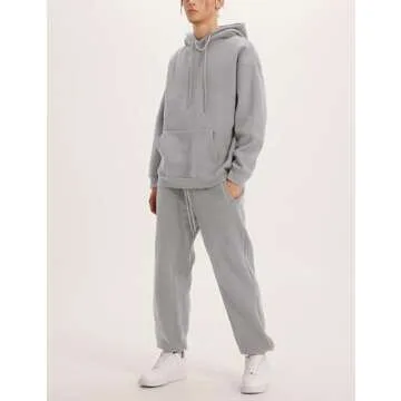Tanming Men's Tracksuit Set - Fleece Hoodie & Joggers