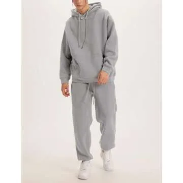 Tanming Men's Tracksuit Set - Fleece Hoodie & Joggers
