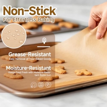 Pro-Grade Unbleached Parchment Paper Sheets,210Pcs Value Pack 12x16 In - Double-Sided Natural Plant-Based Silicone Coating, Non-Stick, Perfect for Baking, Air Fryer, BBQ,Food Wrapping&Food Service