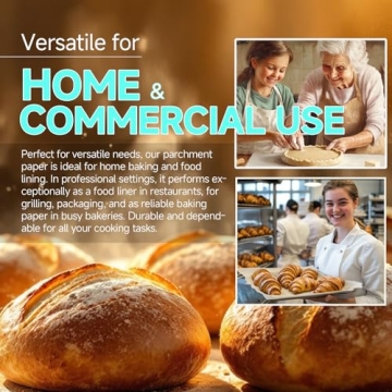 Pro-Grade Unbleached Parchment Paper Sheets,210Pcs Value Pack 12x16 In - Double-Sided Natural Plant-Based Silicone Coating, Non-Stick, Perfect for Baking, Air Fryer, BBQ,Food Wrapping&Food Service