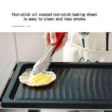 HUIDANGJIA Barbecue Desktop Grill, 1800w High-Power Fast Heating, 12 Raclette Tray Portable 2 in 1 Korean Indoor Smokeless Grill, Suitable for Parties and Family Gatherings and Picnics