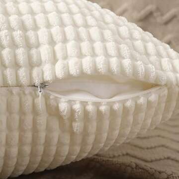 BeBen Christmas Throw Pillow Covers 18x18 - Set of 2, Decorative Euro Pillow Covers Corn Striped, So...