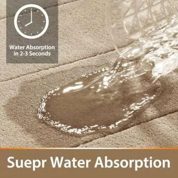 Yimobra Soft Memory Foam Bath Mat Set - Non-Slip & Machine Washable