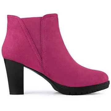 Allegra K Chelsea Ankle Boots Stylish Comfort for Women