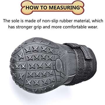 XSY&G Dog Boots,Waterproof Dog Shoes,Dog Booties with Reflective Rugged Anti-Slip Sole and Skid-Proof,Outdoor Dog Shoes for Medium Dogs 4Pcs-Size2
