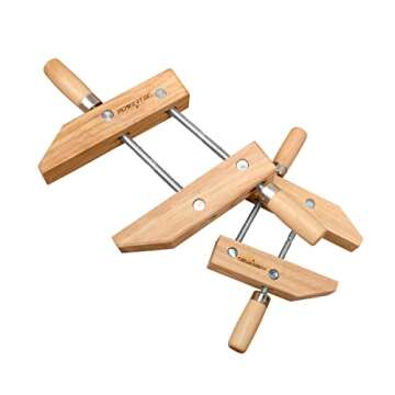 POWERTEC 71522 Wooden Handscrew Clamp – 6 Inch | Hand Screw Clamps for Woodworking, 2PK
