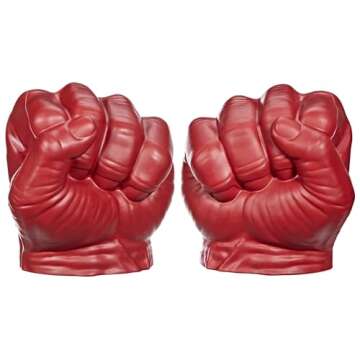 Marvel Avengers Captain America: Brave New World Red Hulk Gamma Smash Fists, Soft Foam Role Play Toy...