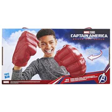 Marvel Avengers Captain America: Brave New World Red Hulk Gamma Smash Fists, Soft Foam Role Play Toy, Super Hero Toys for Kids Ages 5 and Up