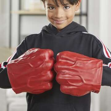 Marvel Avengers Captain America: Brave New World Red Hulk Gamma Smash Fists, Soft Foam Role Play Toy, Super Hero Toys for Kids Ages 5 and Up