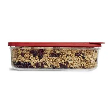 Rubbermaid 8 Piece Modular Canisters Premium Food Storage Container, Red