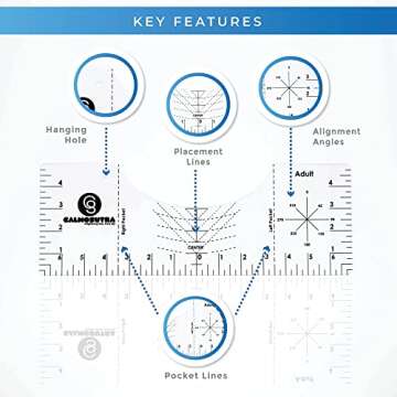 Calmosutra T-Shirt Ruler Guide for Heat Press Precision and Ease