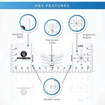 Calmosutra T-Shirt Ruler Guide for Heat Press Precision and Ease