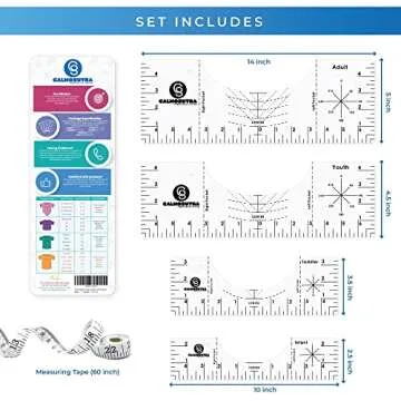 Calmosutra T-Shirt Ruler Guide for Heat Press Precision and Ease