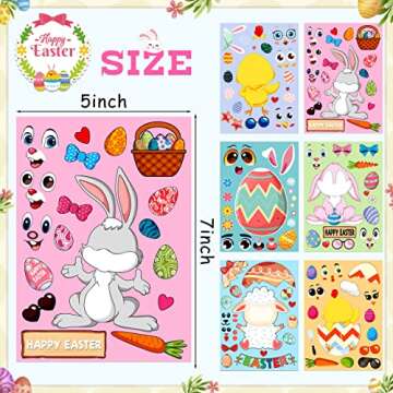 LINAYE Easter Stickers - 36 Craft Sheets for Kids Fun!