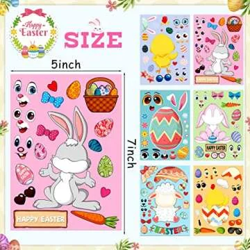 LINAYE Easter Stickers - 36 Craft Sheets for Kids Fun!