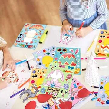 LINAYE Easter Stickers - 36 Craft Sheets for Kids Fun!