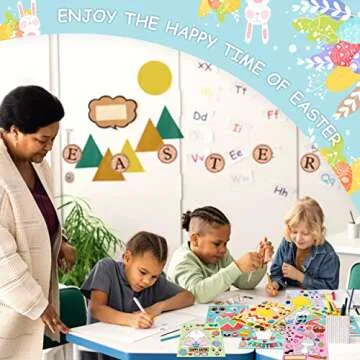 LINAYE Easter Stickers - 36 Craft Sheets for Kids Fun!
