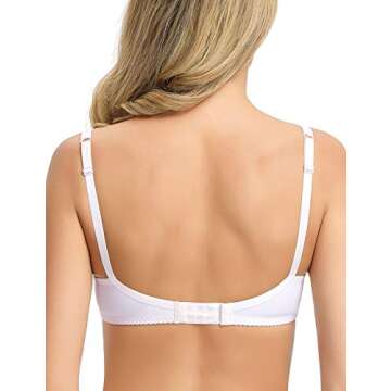 Wingslove Women's Lace Bra Full Coverage Plus Size Bralette in White
