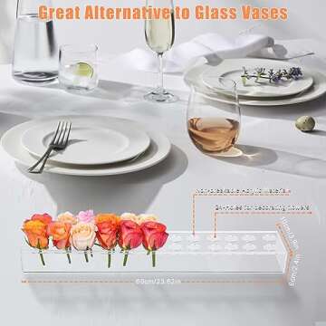 Stunning 23.6" Acrylic Flower Vase for Elegant Decor