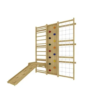 Avenlur Walnut 9-in-1 Wall Gym Set for Kids Active Play