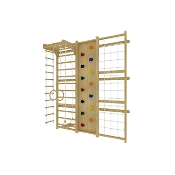 Avenlur Walnut 9-in-1 Wall Gym Set for Kids Active Play