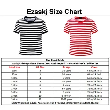 Ezsskj Kids Pugsley Addams Striped T-Shirt for Costumes