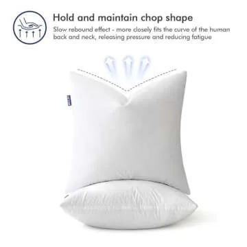 MIULEE 26x26 Euro Pillow Inserts, Pack of 2 Feather Throw Pillow Inserts, Decorative Fluffy Throw Pillows Cotton Fabric for Living Room Sofa Bed