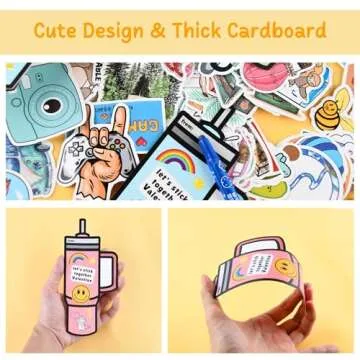 Stickers Valentines Cards for Kids Classroom - 48 Sets Valentine's Day Gifts for Class Exchange - Cute Valentine Card for Boys Girls Classmates School