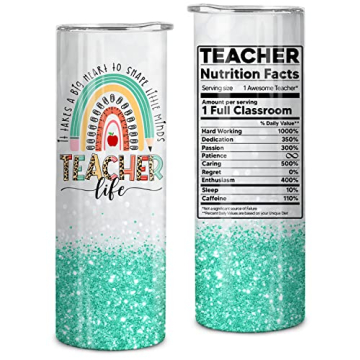 SPYRAMID Skinny Tumbler Teacher Appreciation Gifts - Thank You Teacher Gifts Life Birthday, Retireme...