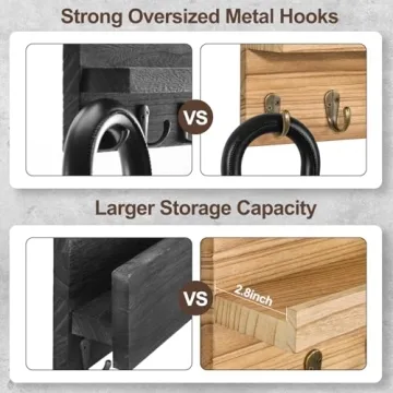 Lwenki Wall Mail Organizer with Key Hooks and Shelf