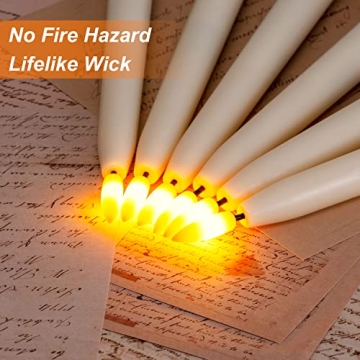 Homemory 11" Flameless Taper Candles with Remote Timer Dimmer