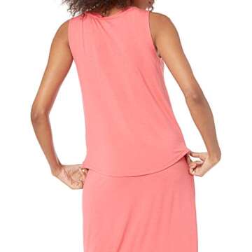 Amazon Essentials Women's Relaxed-Fit Sleeveless Muscle Tank Top in Peach - Stylish Comfort