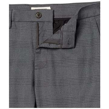 Goodthreads Men's Skinny-Fit Wrinkle-Free Comfort Stretch Dress Chino Pant, Grey Glen Plaid, 32W x 33L