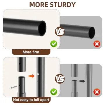 Compact STARLATTA Rolling Clothing Rack for Stylish Storage