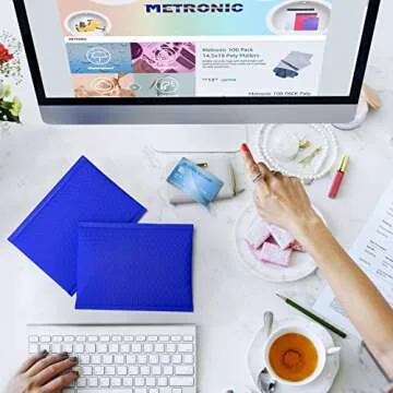 Metronic 6x10 Bubble Mailers 50 Pack - Royal Blue Padded Envelopes