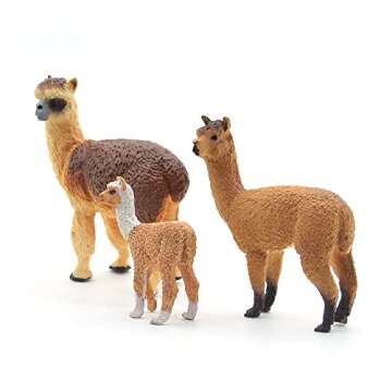 COYKA – Safari Animals Action Figures – Wild Llamas – Zoo Animals Educational Toys –3 pcs Playset