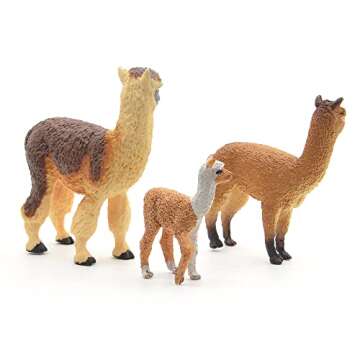 COYKA – Safari Animals Action Figures – Wild Llamas – Zoo Animals Educational Toys –3 pcs Playset