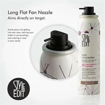 Style Edit Light Brown Root Concealer Touch Up Spray - Temporary And Instantly Covers Grey Hair, Pack of 1