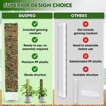 Innovative DUSPRO Moss Pole for Climbing Plants - Pack of 2