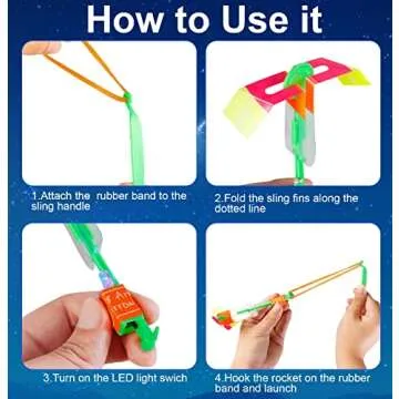 60pcs LED Arrow Helicopter Toy for Kids' Parties and Fun