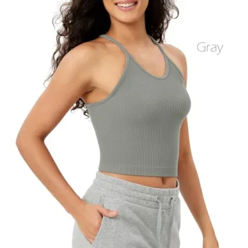 Shop ODODOS Women's Seamless Rib-Knit Crop Top 3-Pack