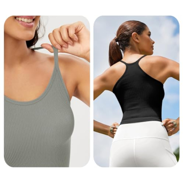 Shop ODODOS Women's Seamless Rib-Knit Crop Top 3-Pack