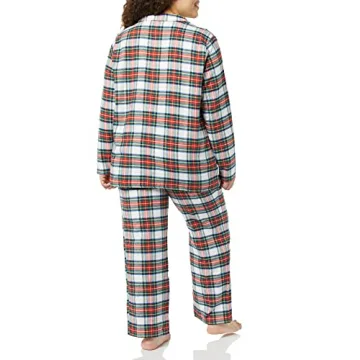Amazon Essentials Women's Flannel Pajama Set Red Tartan