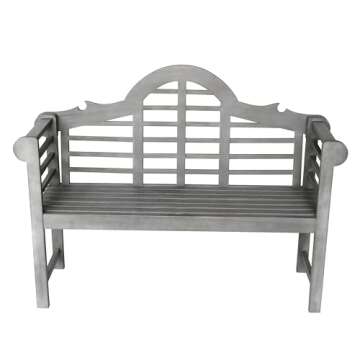 JONATHAN Y Lutyens Outdoor Acacia Wood Garden Bench