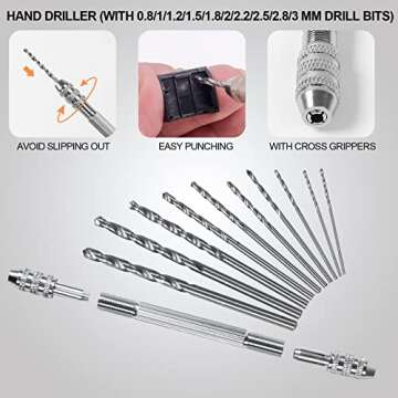 108 Pcs Pro Grade for Model Tool Kits,Hobby Tool Sets,lncluding Electric Polishing Machine & Tool Box,for Gundam Model Kits,Basic Model Building,Repairing and Remove,Art and Crafts etc