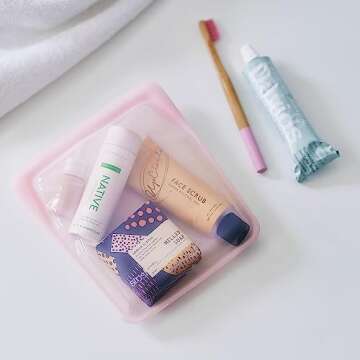 Stasher Premium Silicone Reusable Food Storage Quart Bag, Clear | Microwave, Sous Vide, Dishwasher, Oven and Freezer Safe | BPA Free, Leak-free, Eco-friendly, 64 Oz